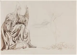A Magician, by George, Sir Hayter, ink, 1826