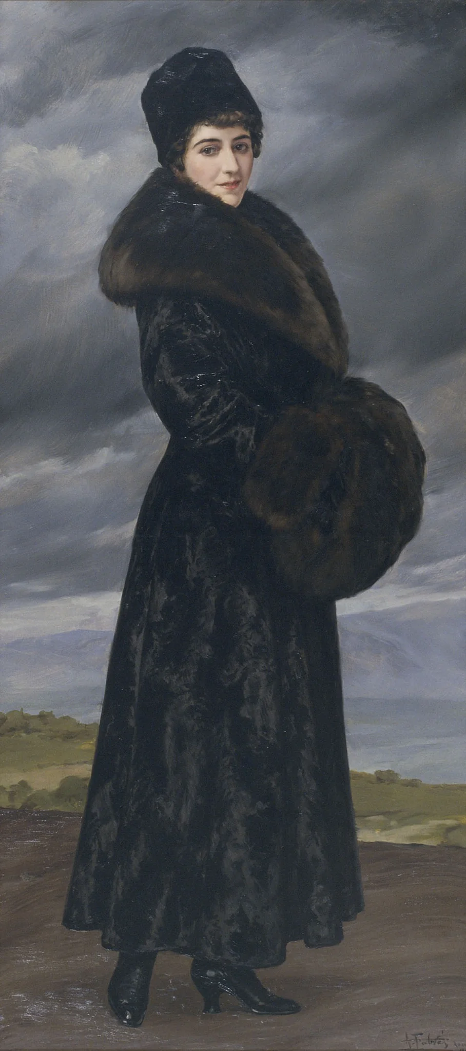 Portrait of Gloria Fabrés, detail