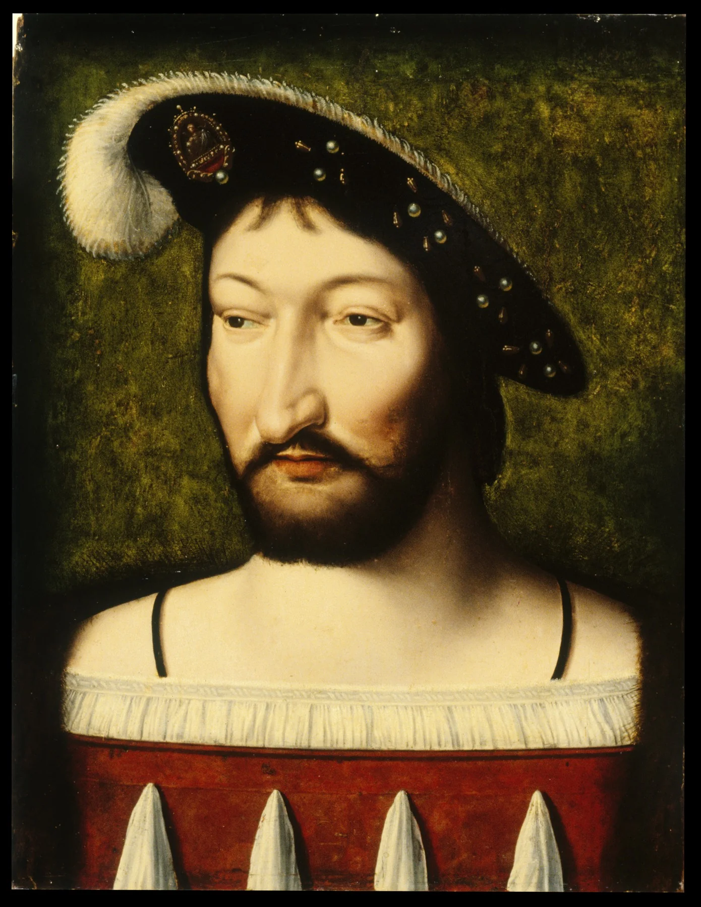 Portrait of Francis I, King of France, detail