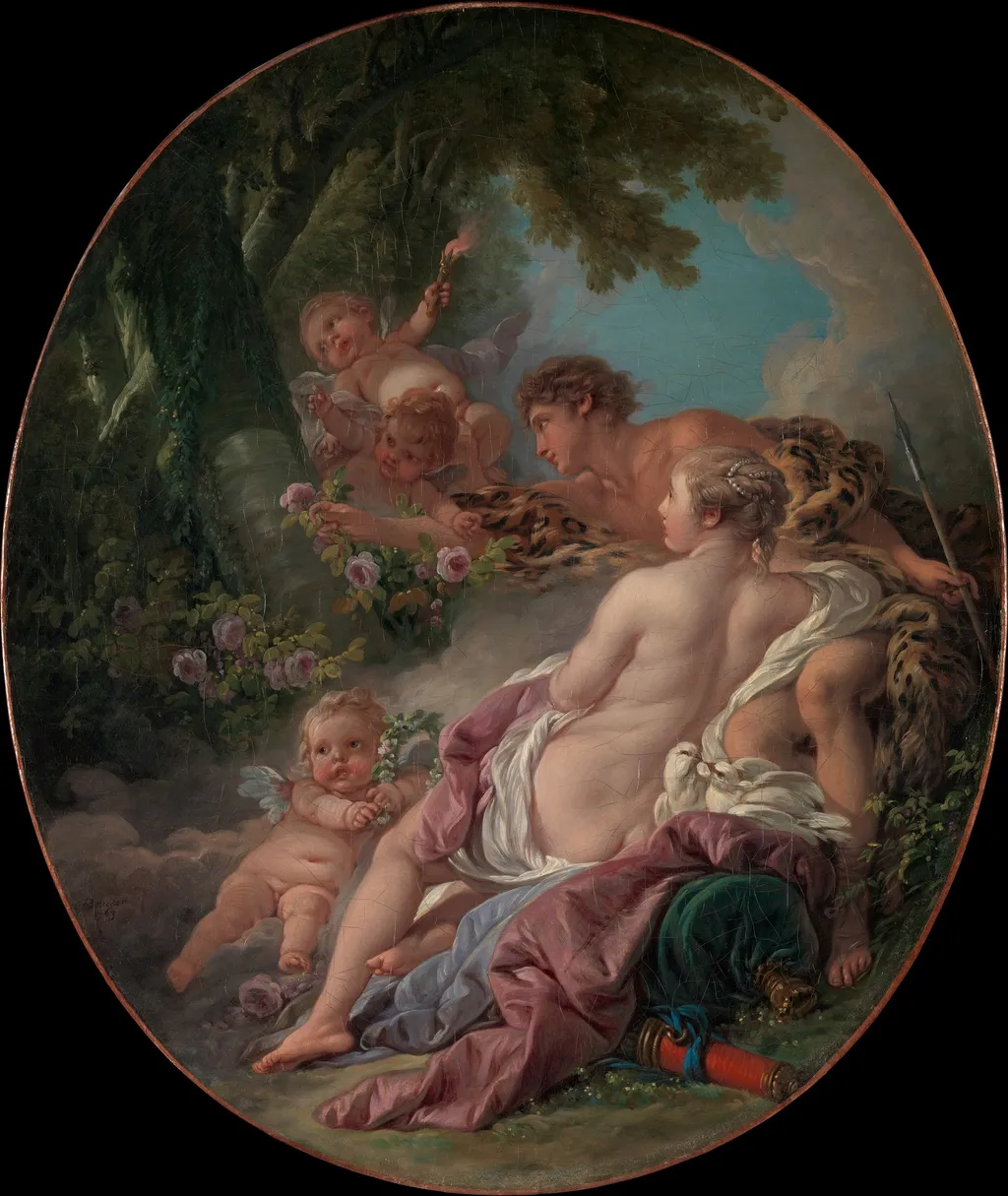 Angelica and Medoro, by François Boucher, oil, 1763