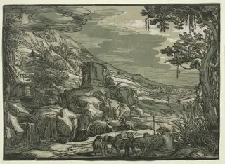 Arcadian Landscape, by Esaias van de Velde, 1615