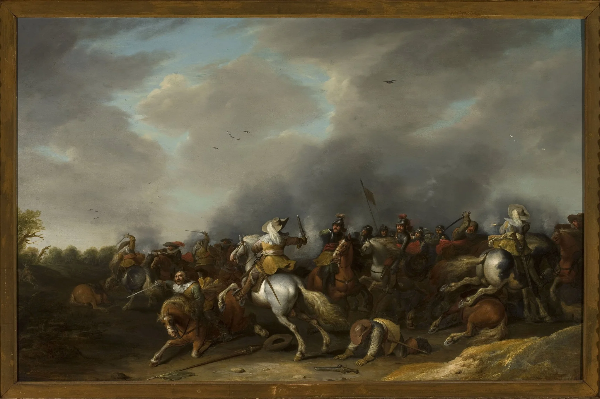 A Cavalry Skirmish, detail