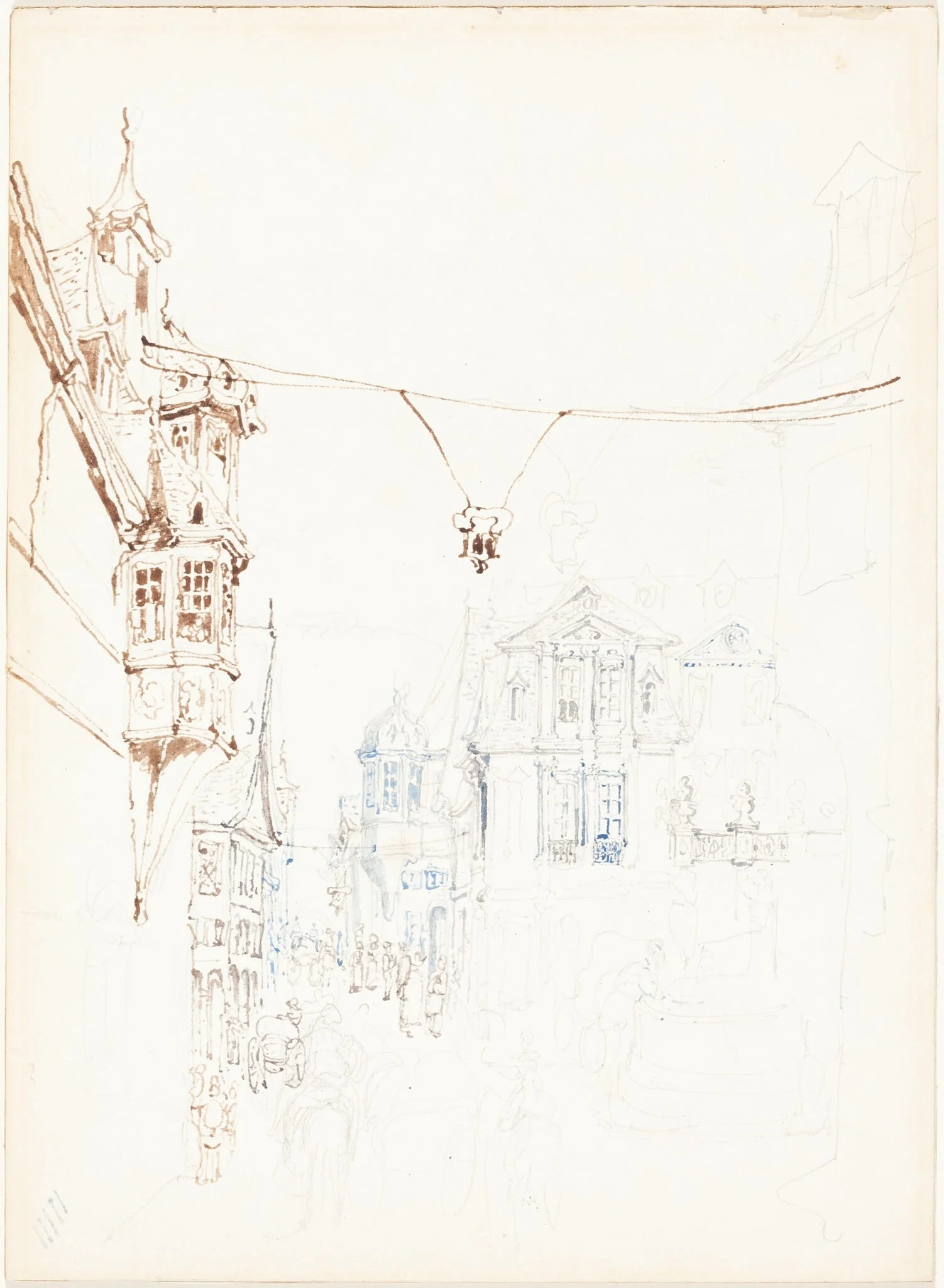Continental Street Scene, detail