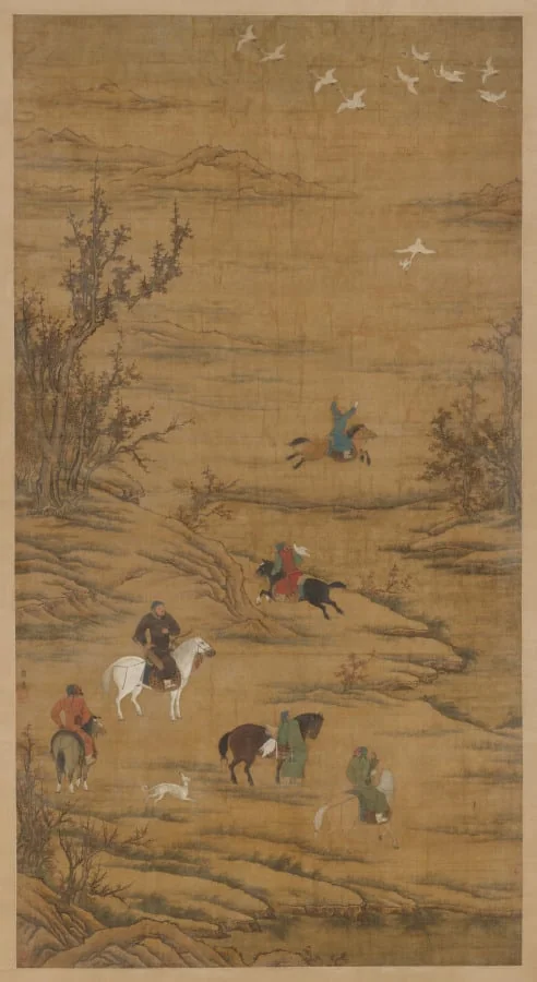 Hunting on Horses, detail