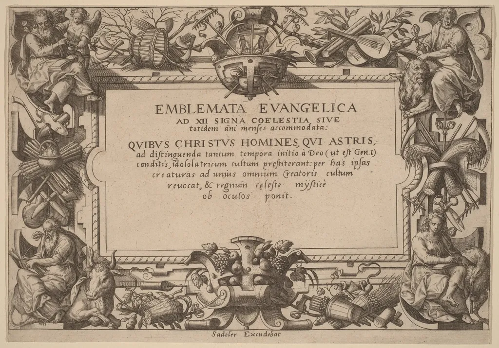 Title Page, by Adriaen Collaert, ink, 1585