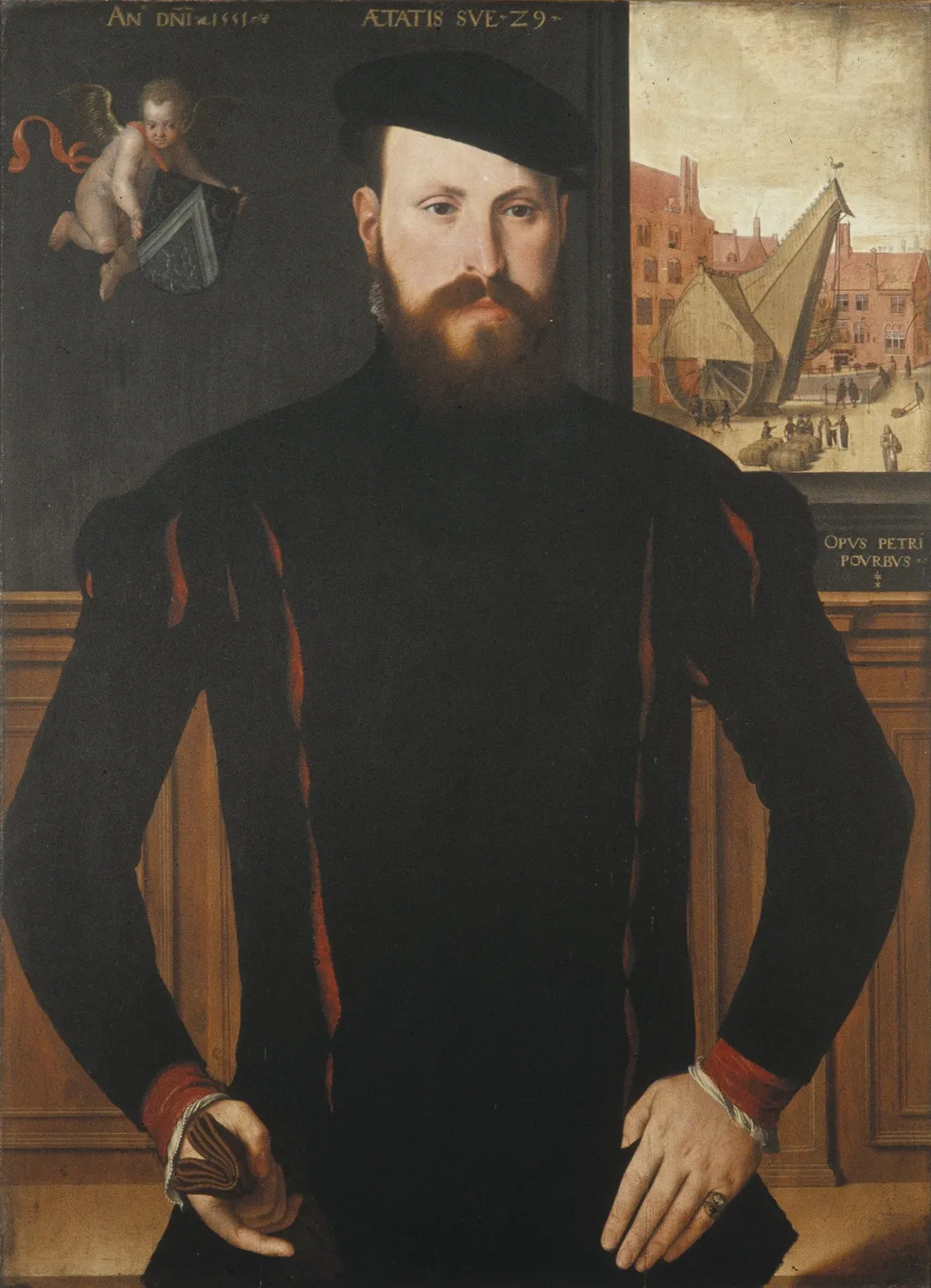 Portrait of Jan van Eyewerve, by Pieter Pourbus, oil, 1551