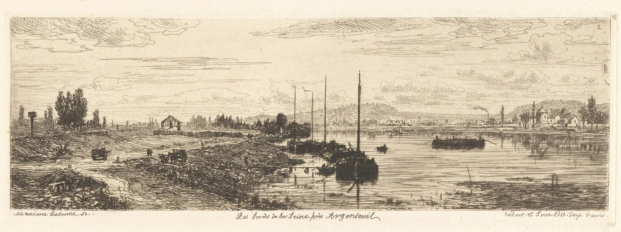 Les Bords de la Seine près Argenteuil (The Banks of the Seine by Argenteuil), detail