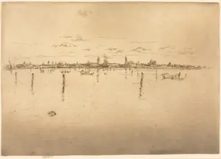 Little Venice, by James McNeill Whistler, ink, 1880