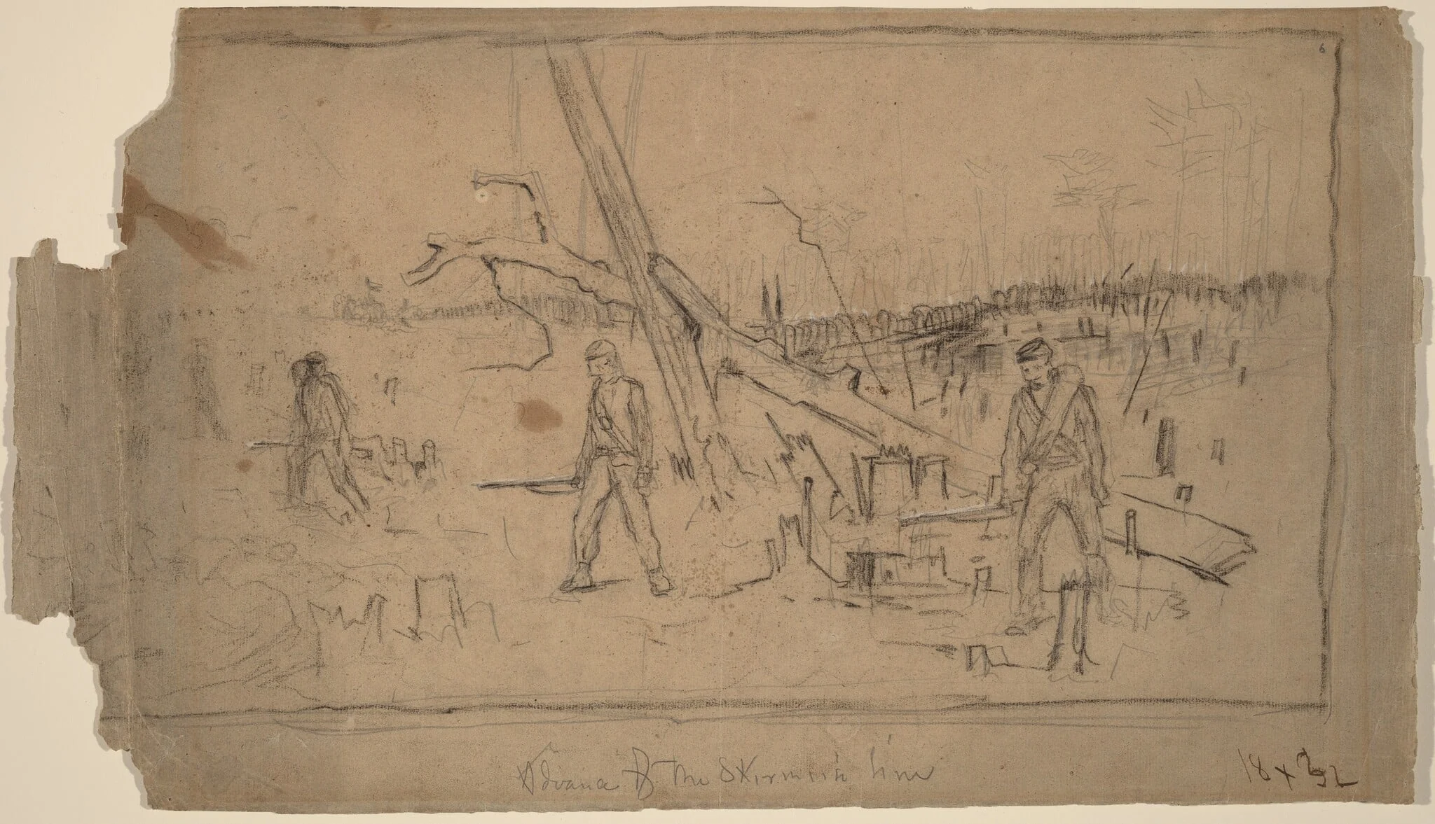 Advance of the Skirmish Line, detail