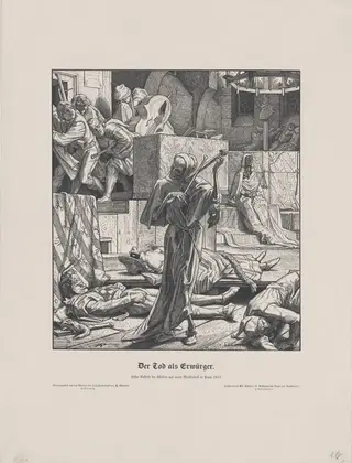 Der Tod als Freund (Death as a Friend), by Alfred Rethel, ink, 1831