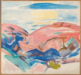 Red Rocks, by Edvard Munch, oil, 1915