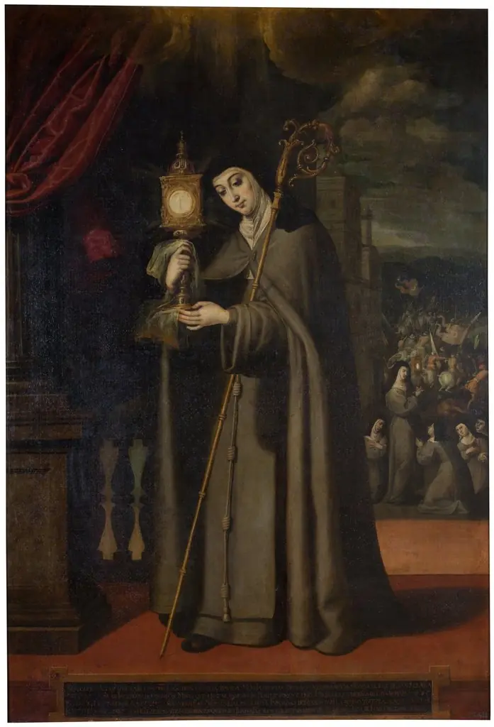 Santa Clara, by Andrés López Polanco, oil, 1608