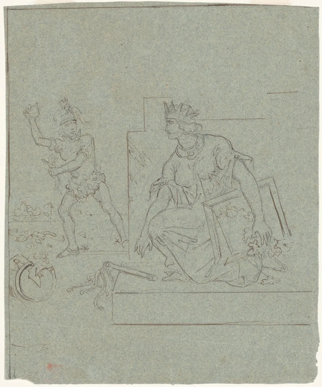 Political Cartoon of the American Civil War, by Emanuel Gottlieb Leutze, ink, 1864