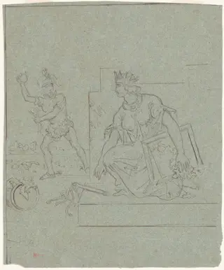 Political Cartoon of the American Civil War, by Emanuel Gottlieb Leutze, ink, 1864