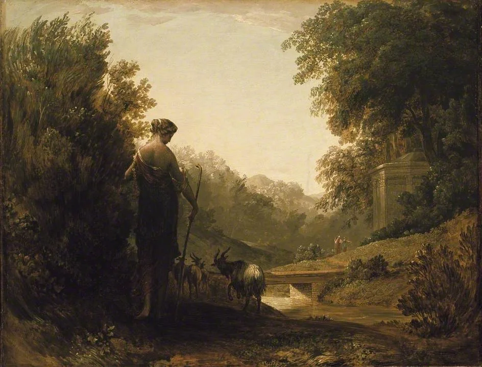Classical Landscape with a Goatherd, detail