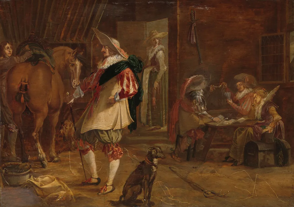 A guardhouse, by F. Jansen, oil, 1637