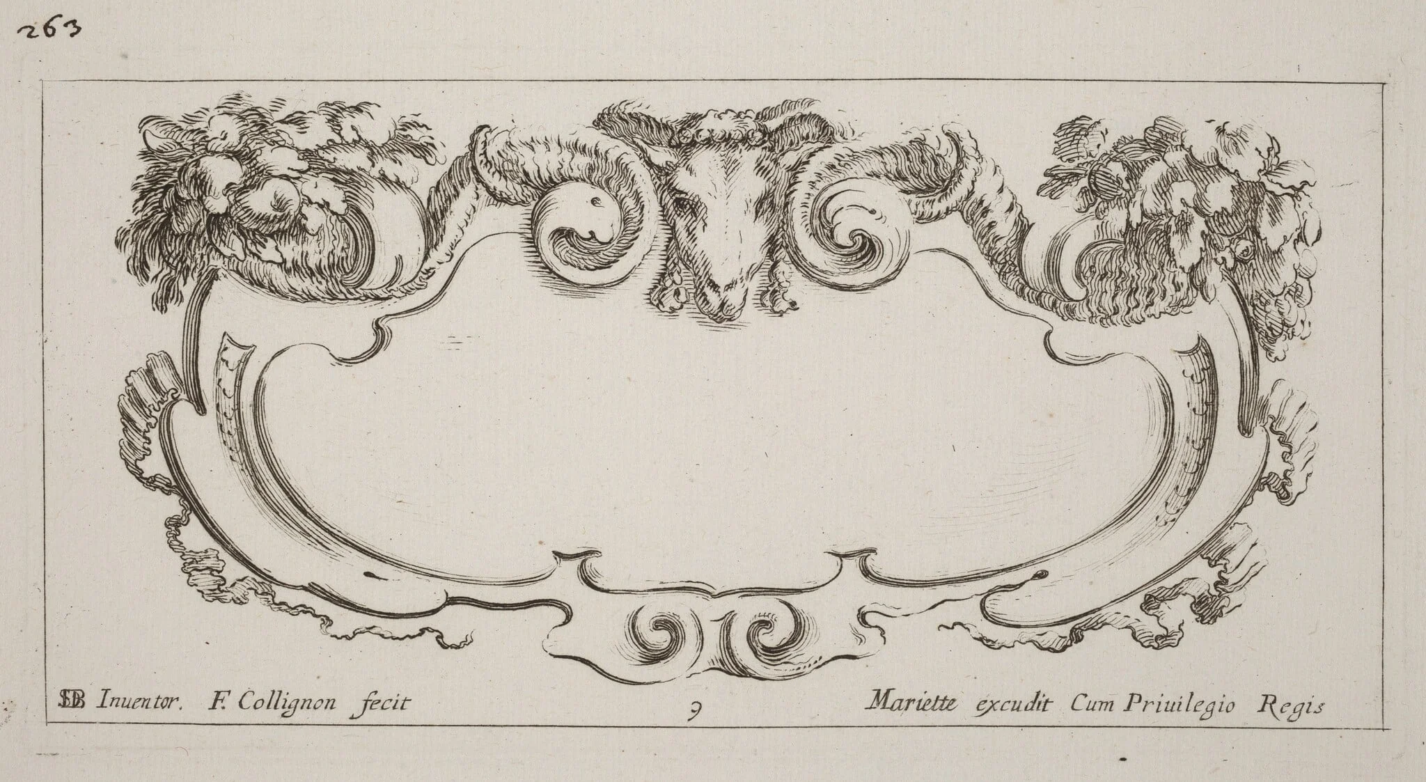Cartouche, detail