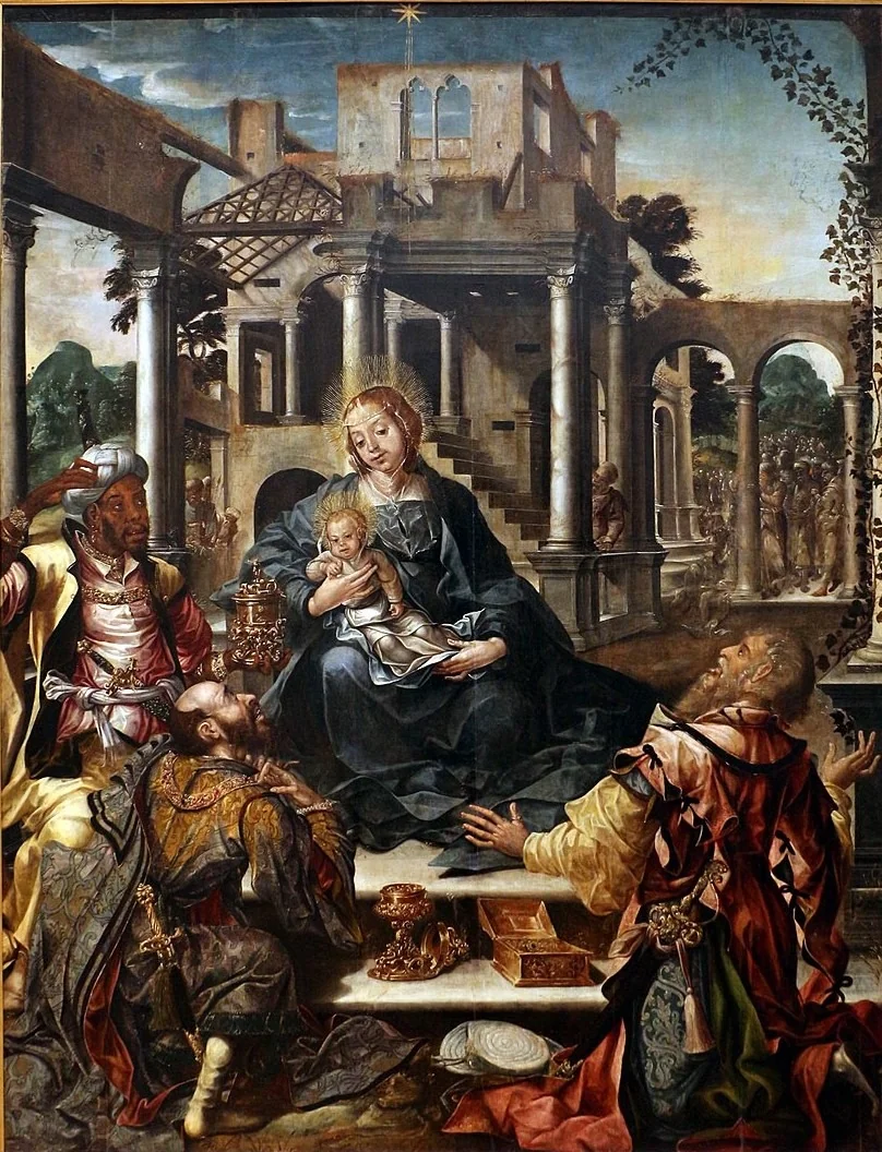Adoração dos Reis Magos, detail