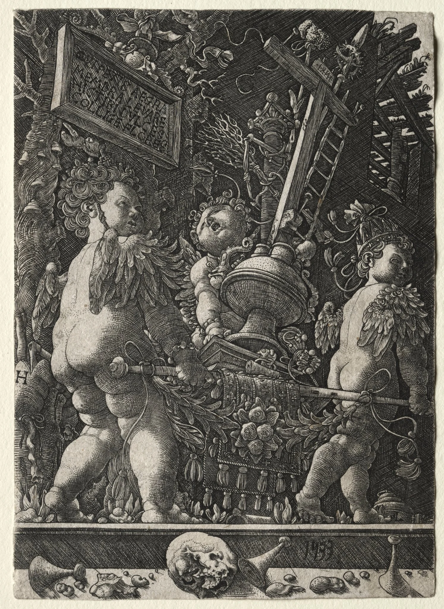 Angels Carrying the Emblems of the Passion, detail