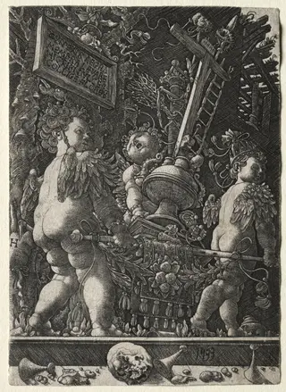Angels Carrying the Emblems of the Passion, by Master H. L., 1533