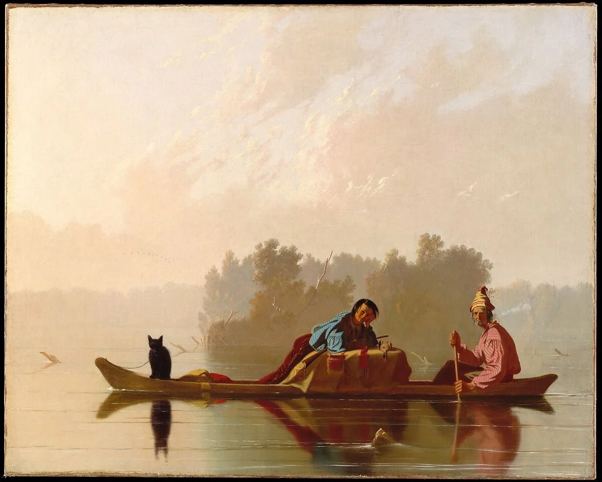 Fur Traders Descending the Missouri, detail