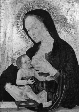 Madonna and Child, by Antoniazzo Romano, tempera, 1492