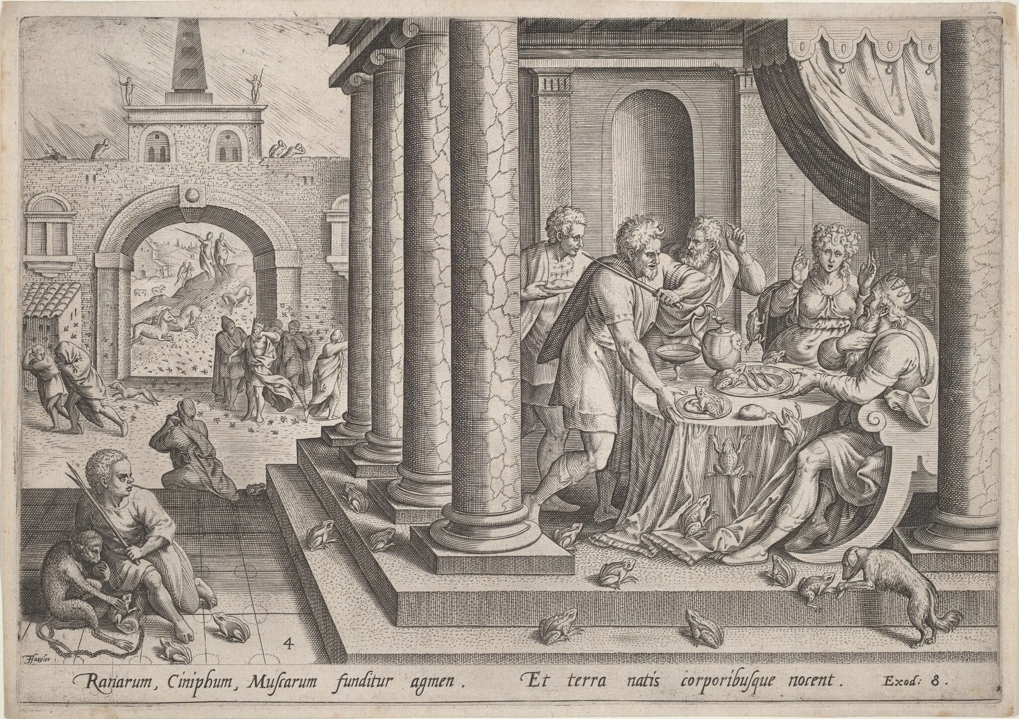 The Plague of Frogs, detail