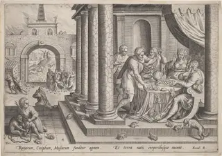 The Plague of Frogs, by Jan Sadeler I, ink, 1585