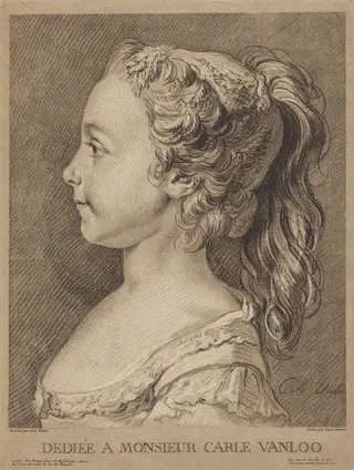 Marie-Rosalie Vanloo, by Louis-Marin Bonnet, chalk, 1764