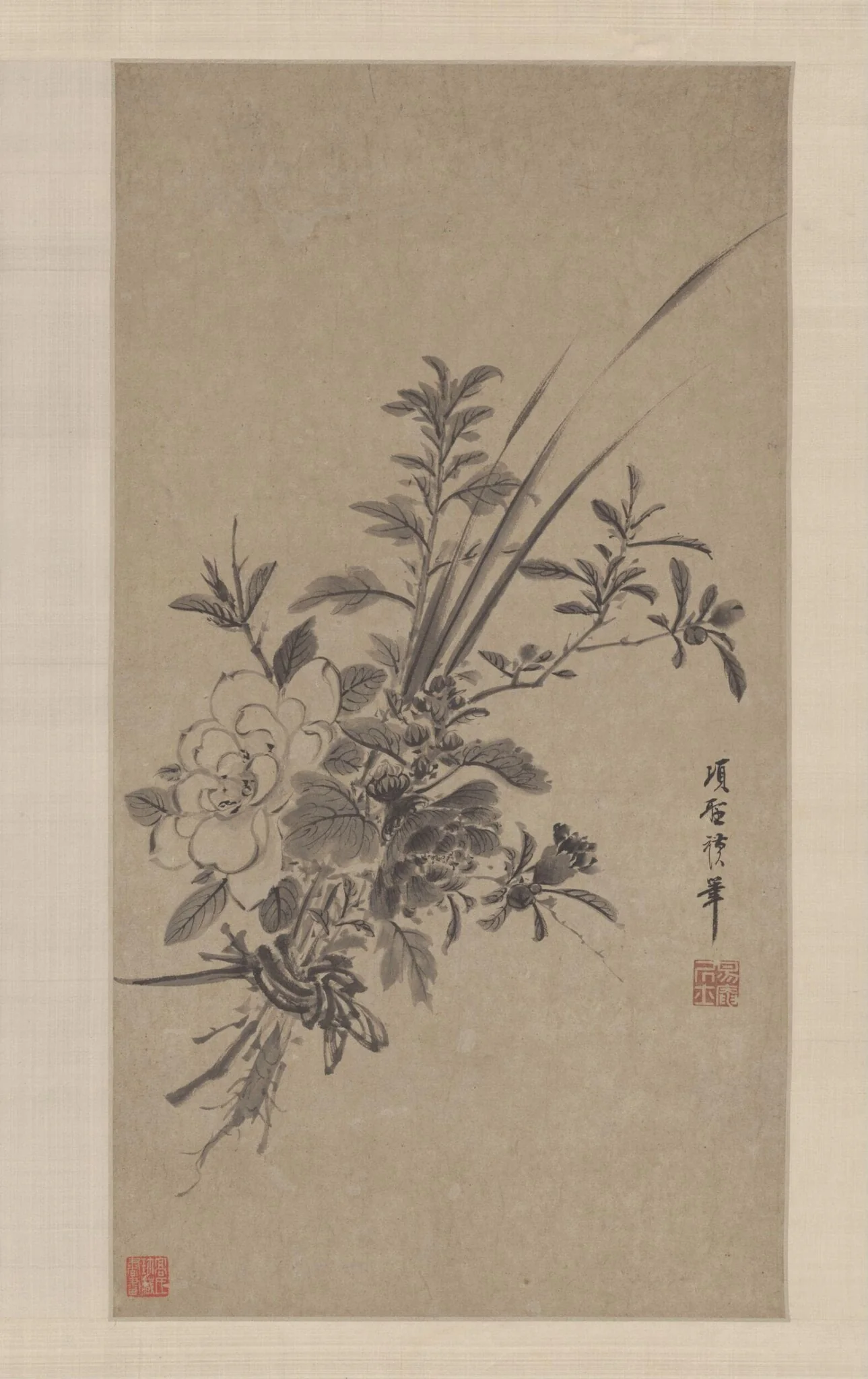 Bunch of Flowers With Calamus, detail