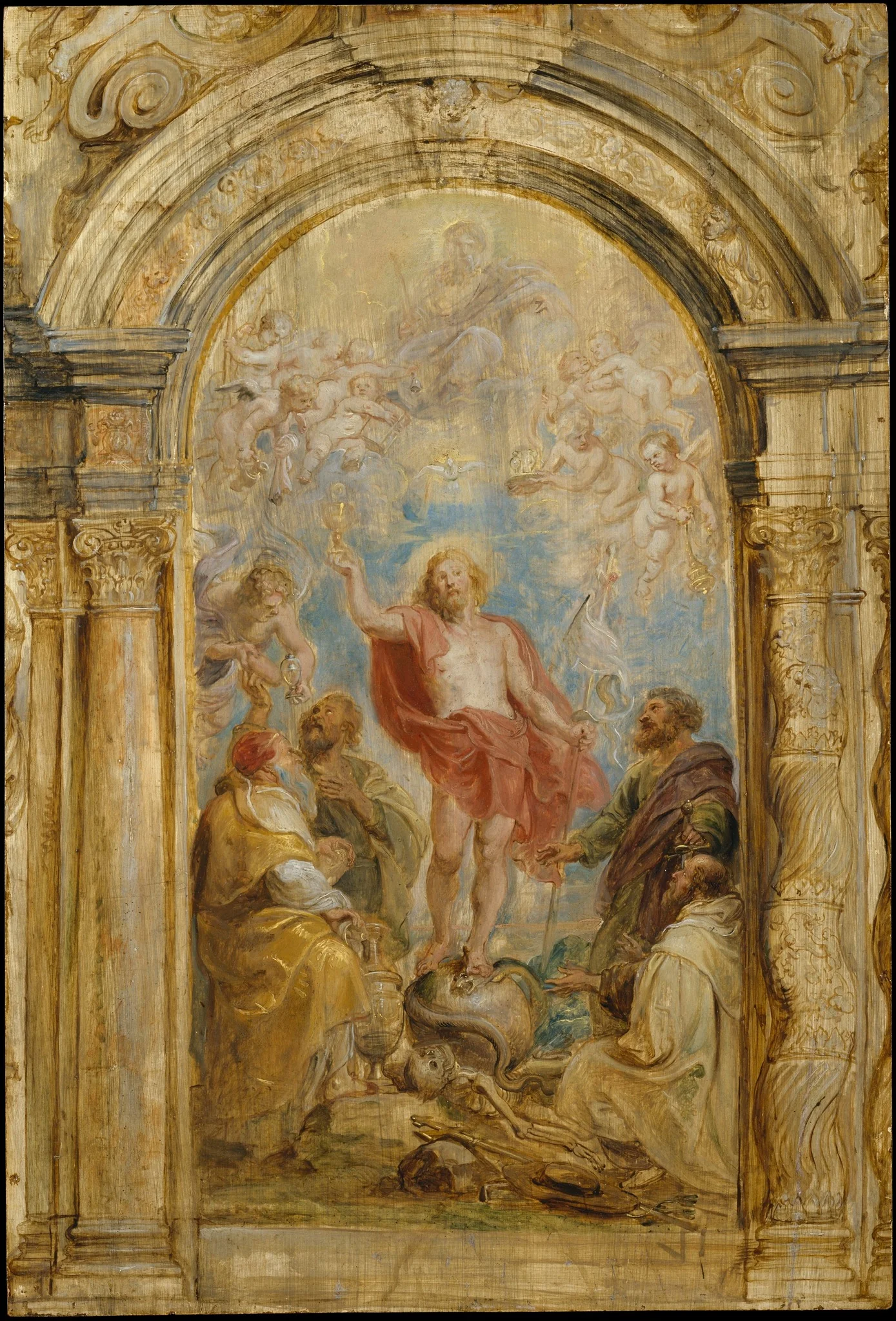 Glorification of the Eucharist, detail