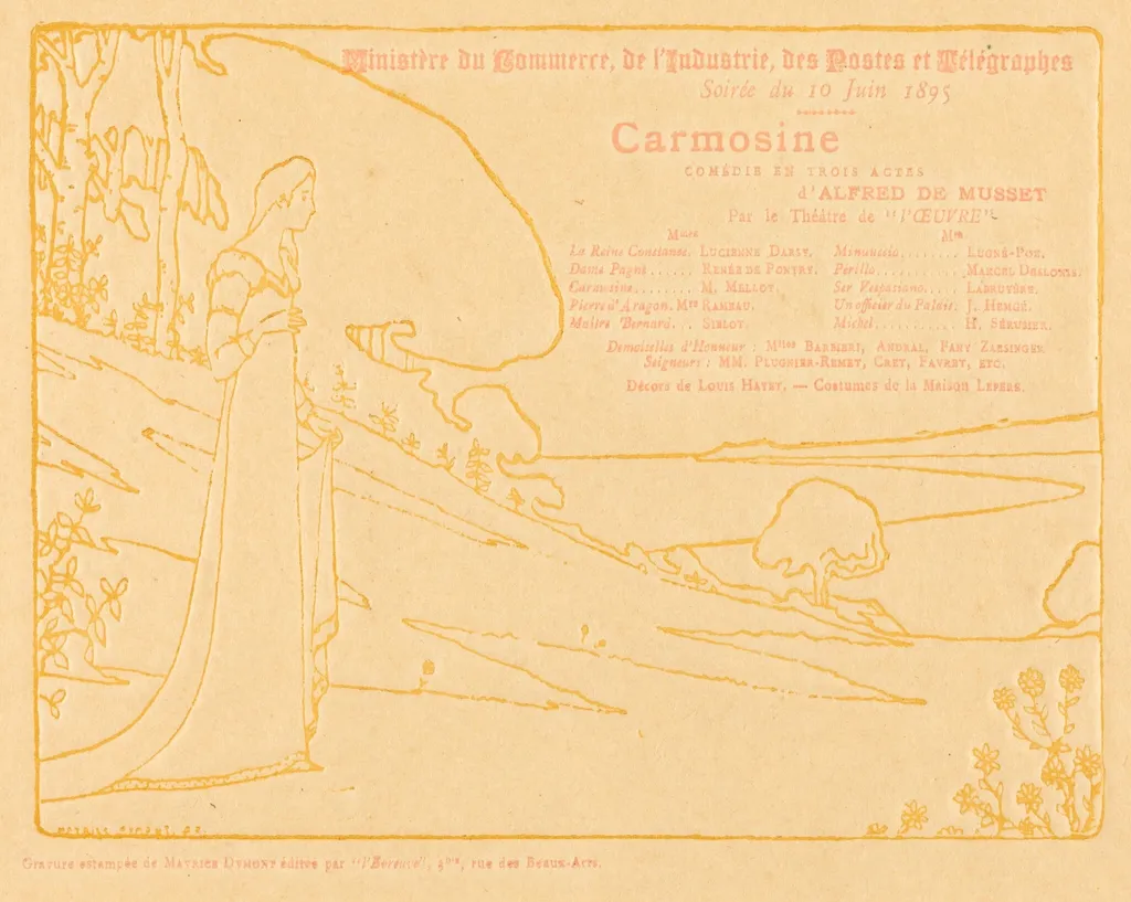 Carmosine, by Maurice Dumont, ink, 1895