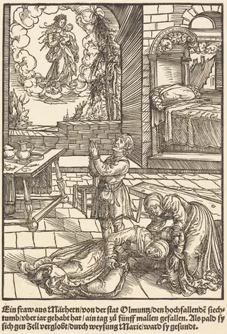 Ein frau aus Marhern ..., by Master of the Miracles of Mariazell, ink, 1503