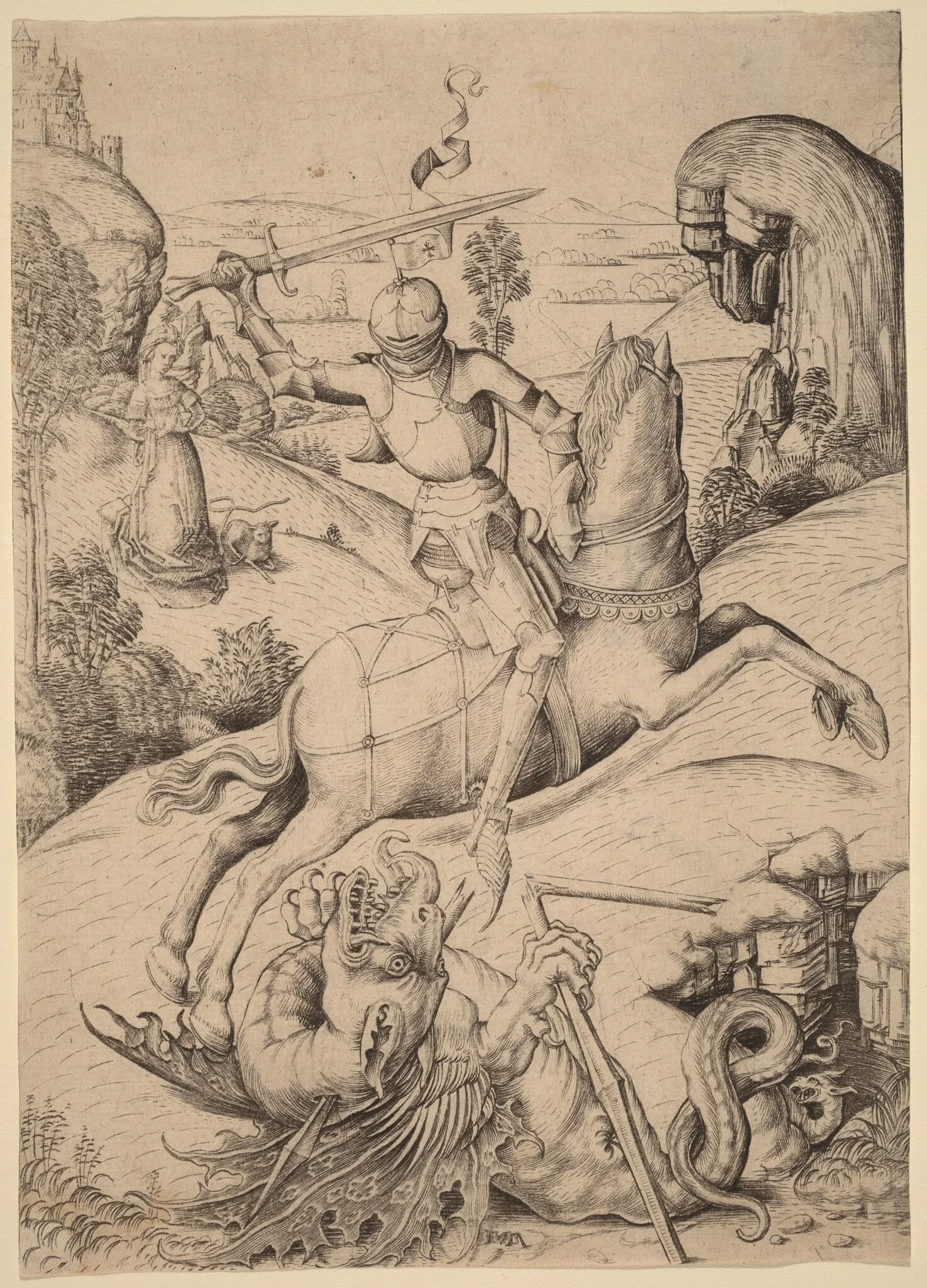 Saint George and the Dragon, detail