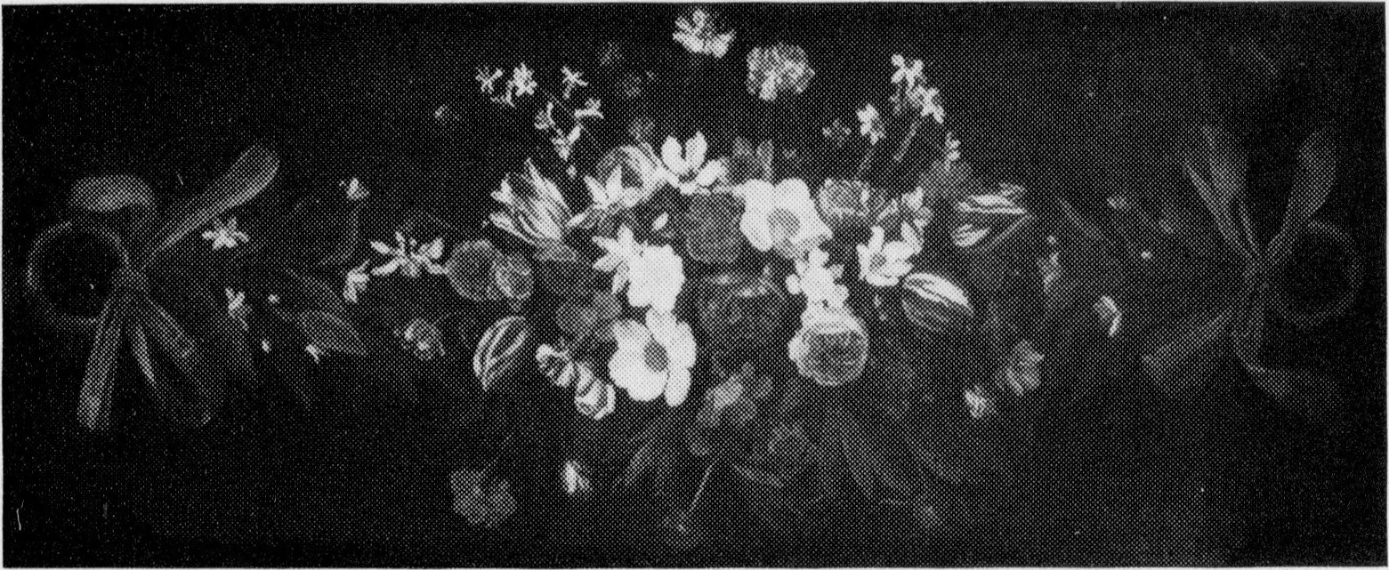 Festoen van bloemen, detail