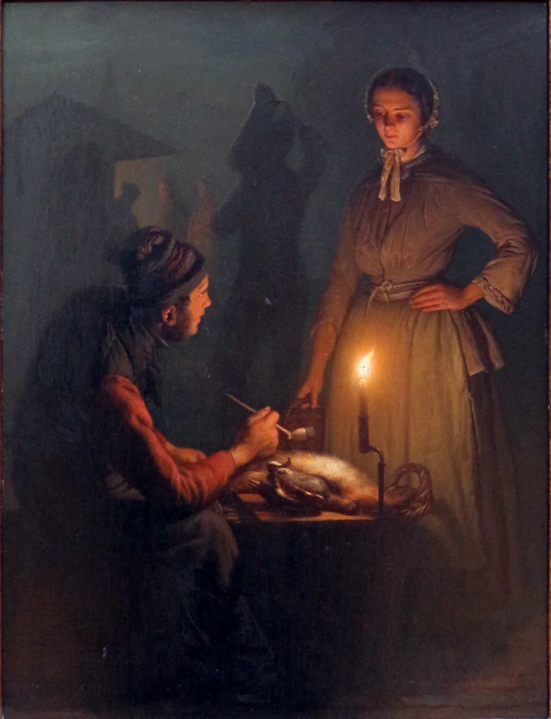 A Merchant by Candlelight, detail