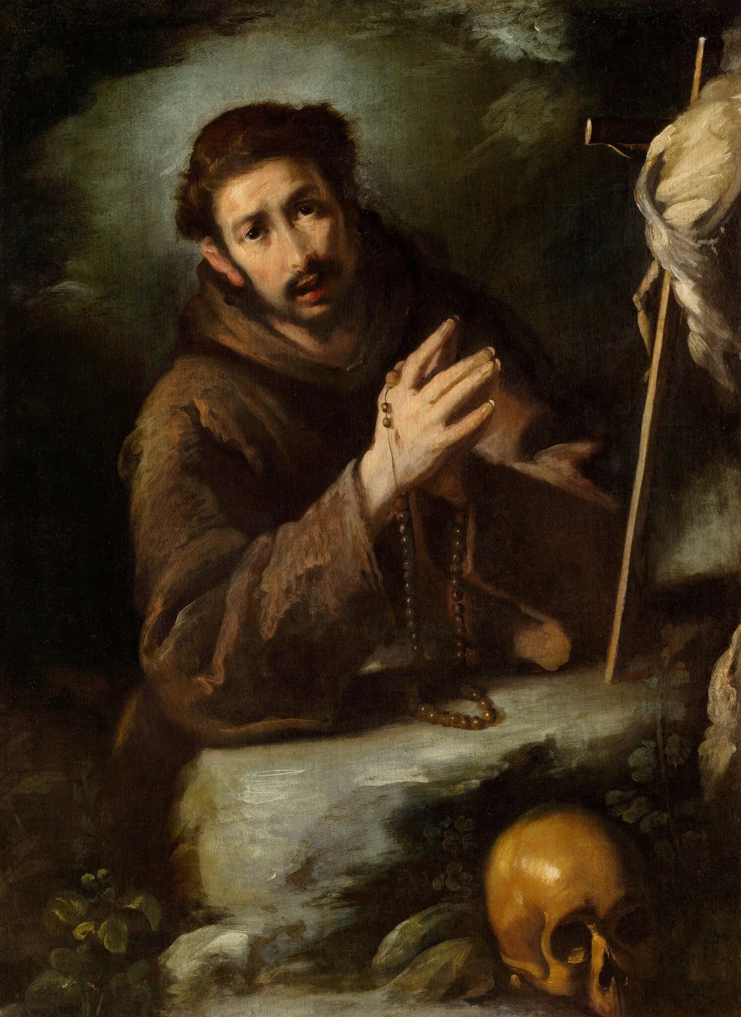 Saint Francis in Prayer, detail
