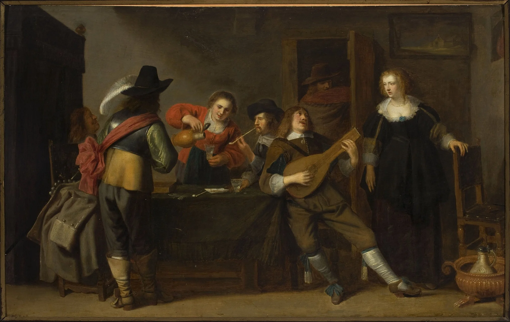 Genre scene – in a tavern, detail