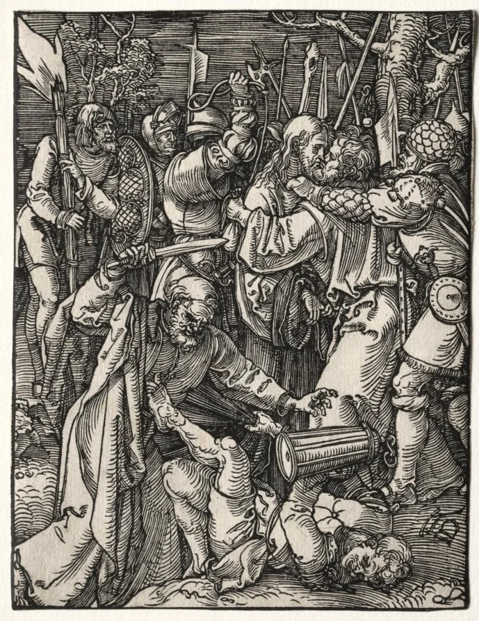 The Small Passion: The Betrayal of Christ, detail