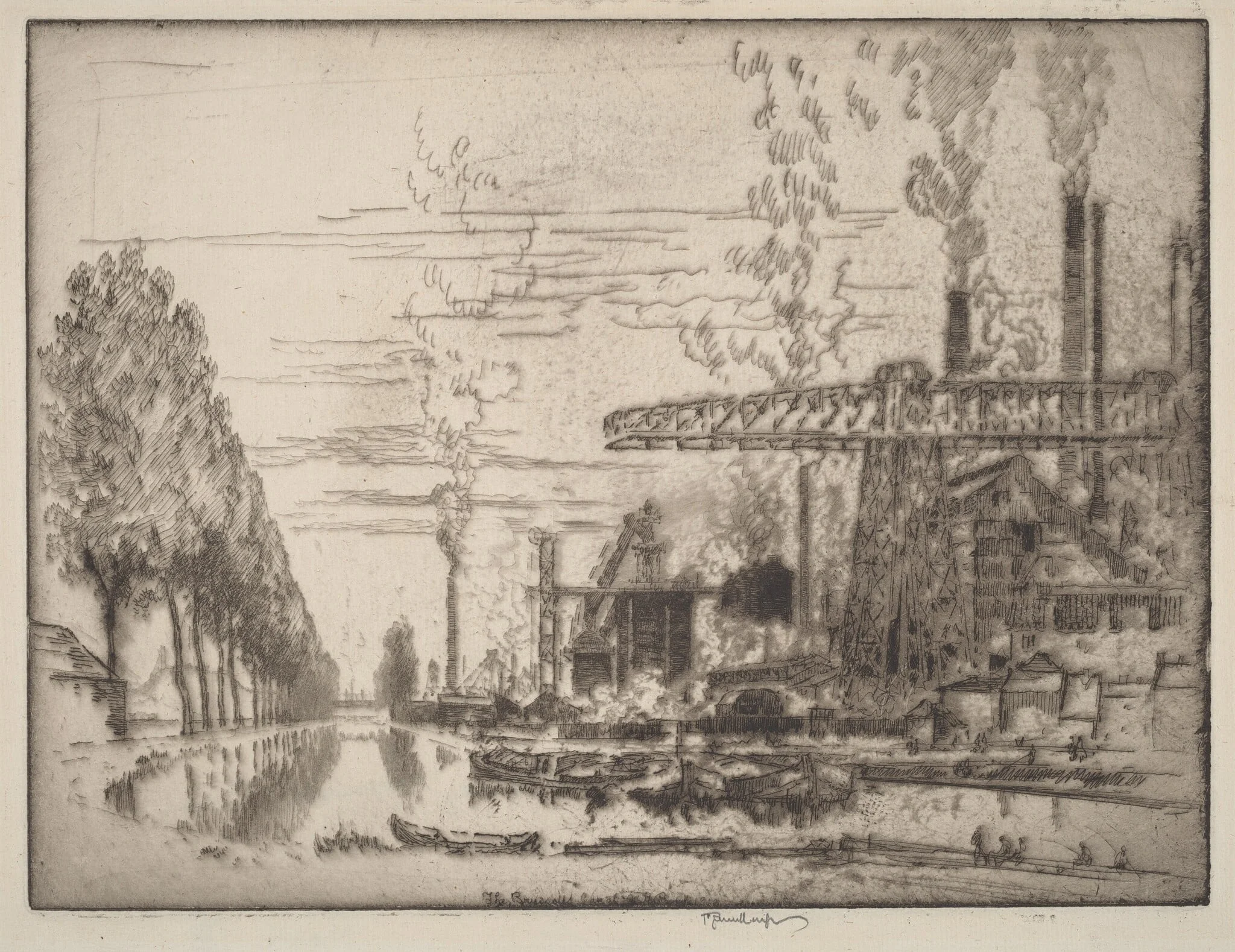The Brussels Canal, A Modern Hobbema, detail