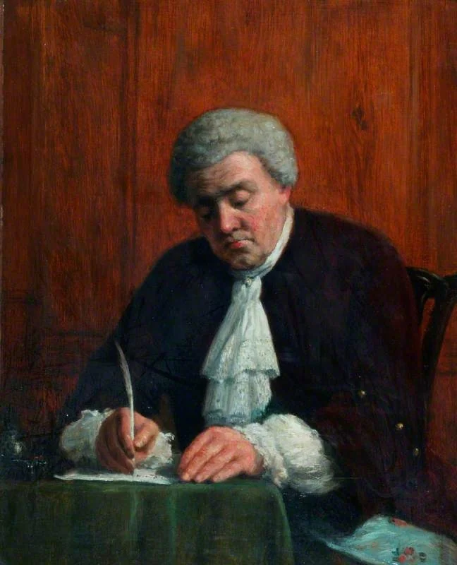 Very Important: A Man Writing at a Table, detail