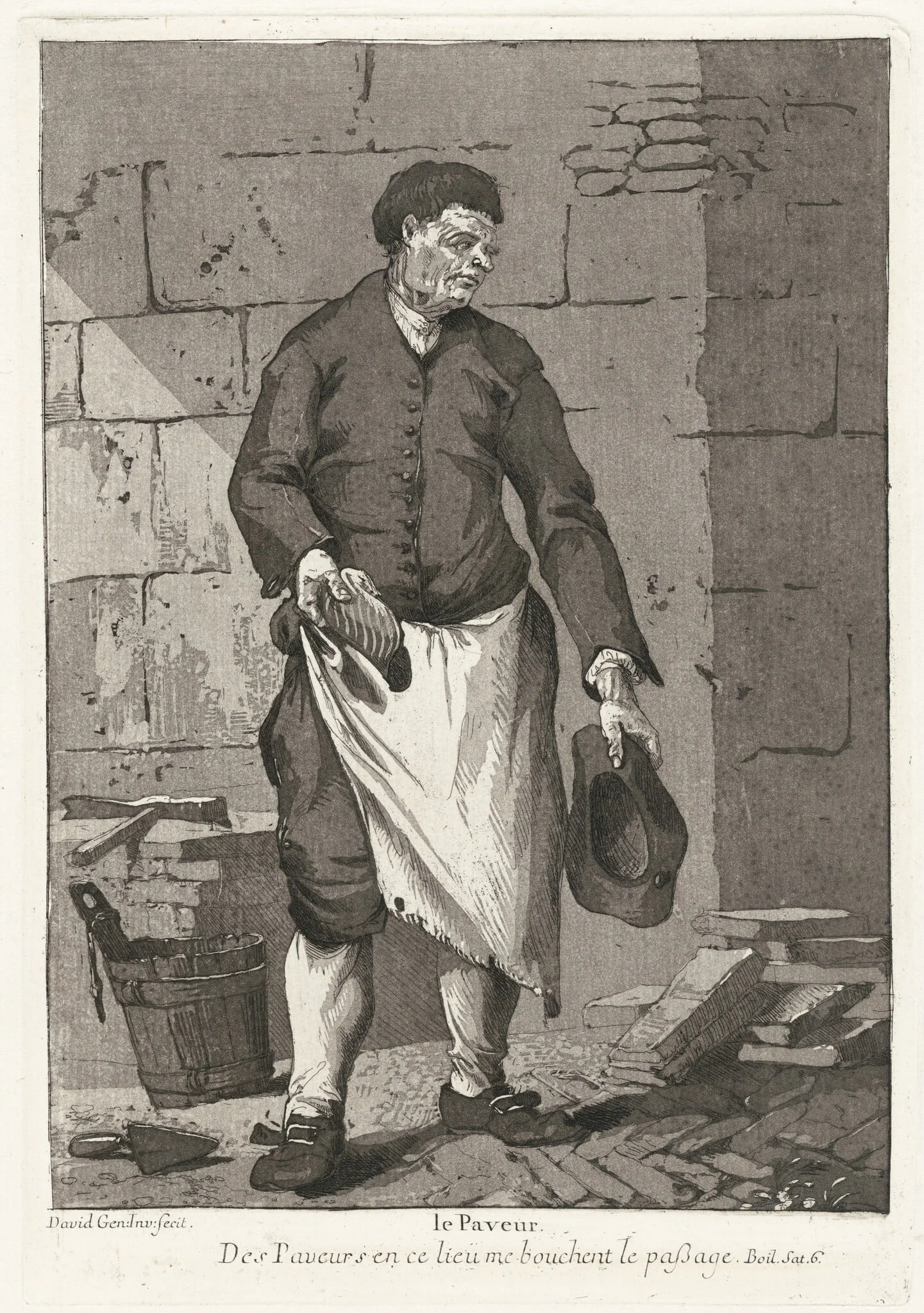 Le Paveur (The Road Paver), detail