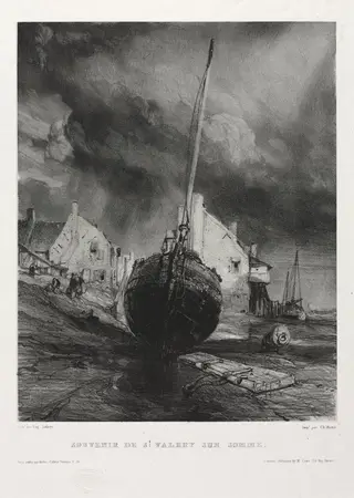 Six Marines: Souvenir Saint Valéry-sur-Somme, by Eugène Isabey, 1833