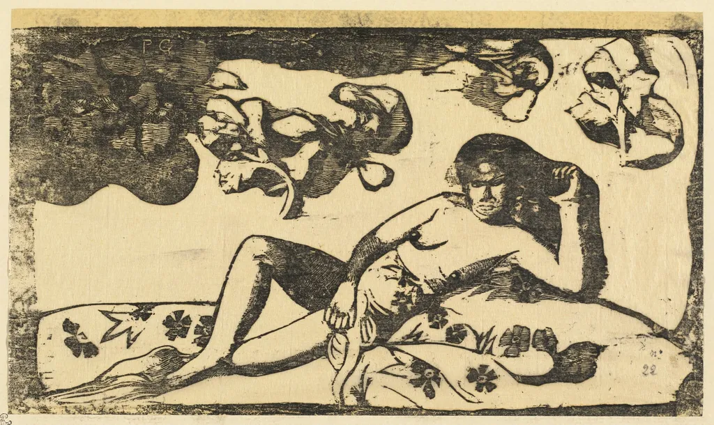 Te Arii Vahine (Lady of Royal Blood), by Paul Gauguin, ink, 1898
