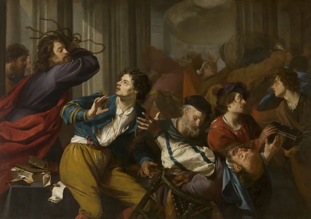 Christ Driving the Money-changers from the Temple, by Theodoor Rombouts, oil, 1628