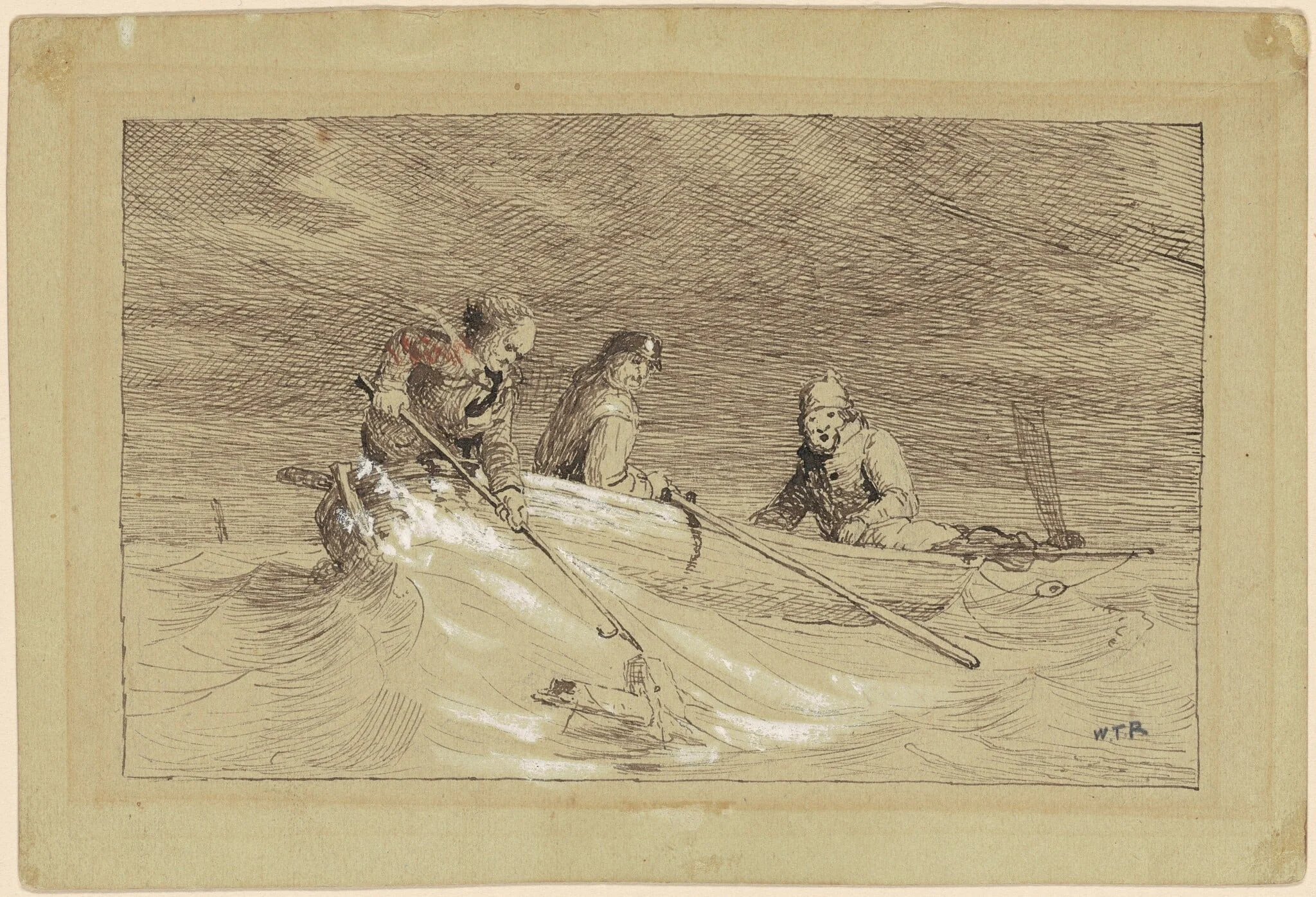 Study for "Shad Fishing", detail