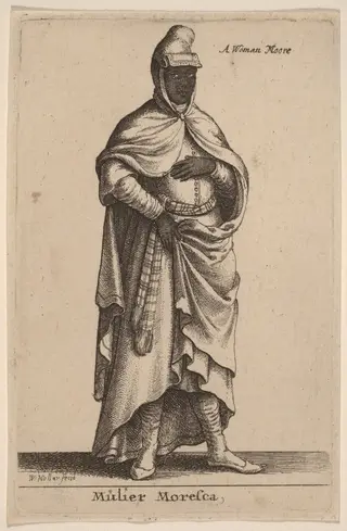Mulier Moresca, by Wenceslaus Hollar, ink, 1644