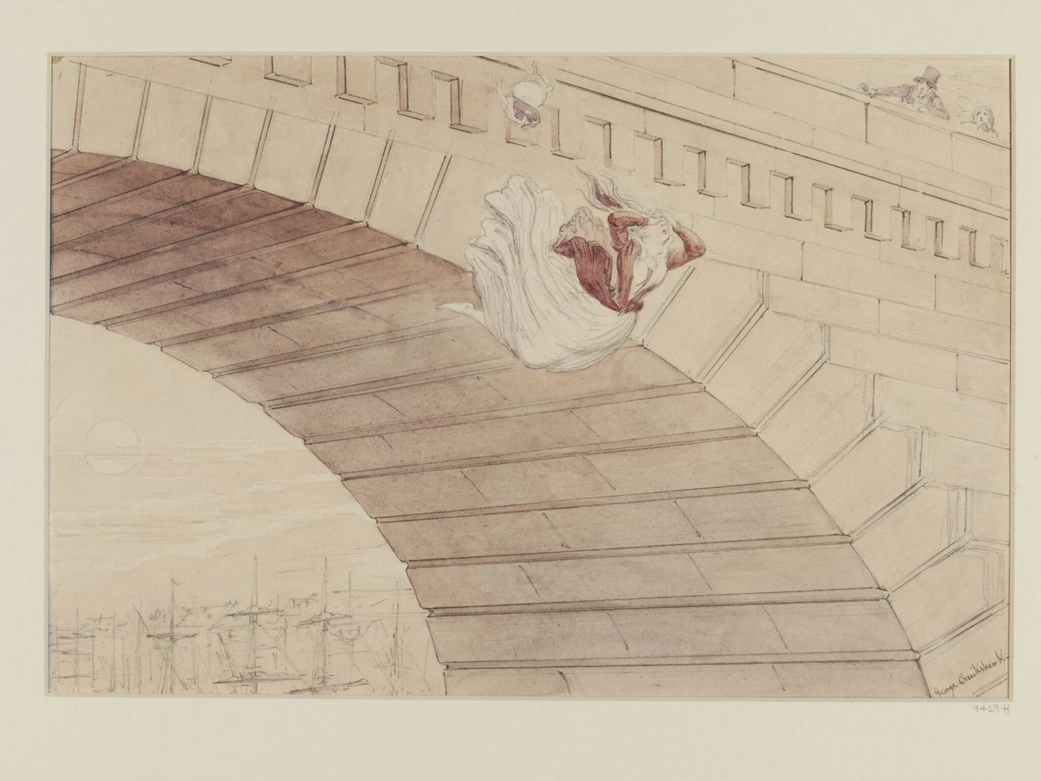 The maniac father and the convict brother are gone. - The poor girl, homeless, friendless, deserted, destitute, and gin mad, commits self-murder., detail