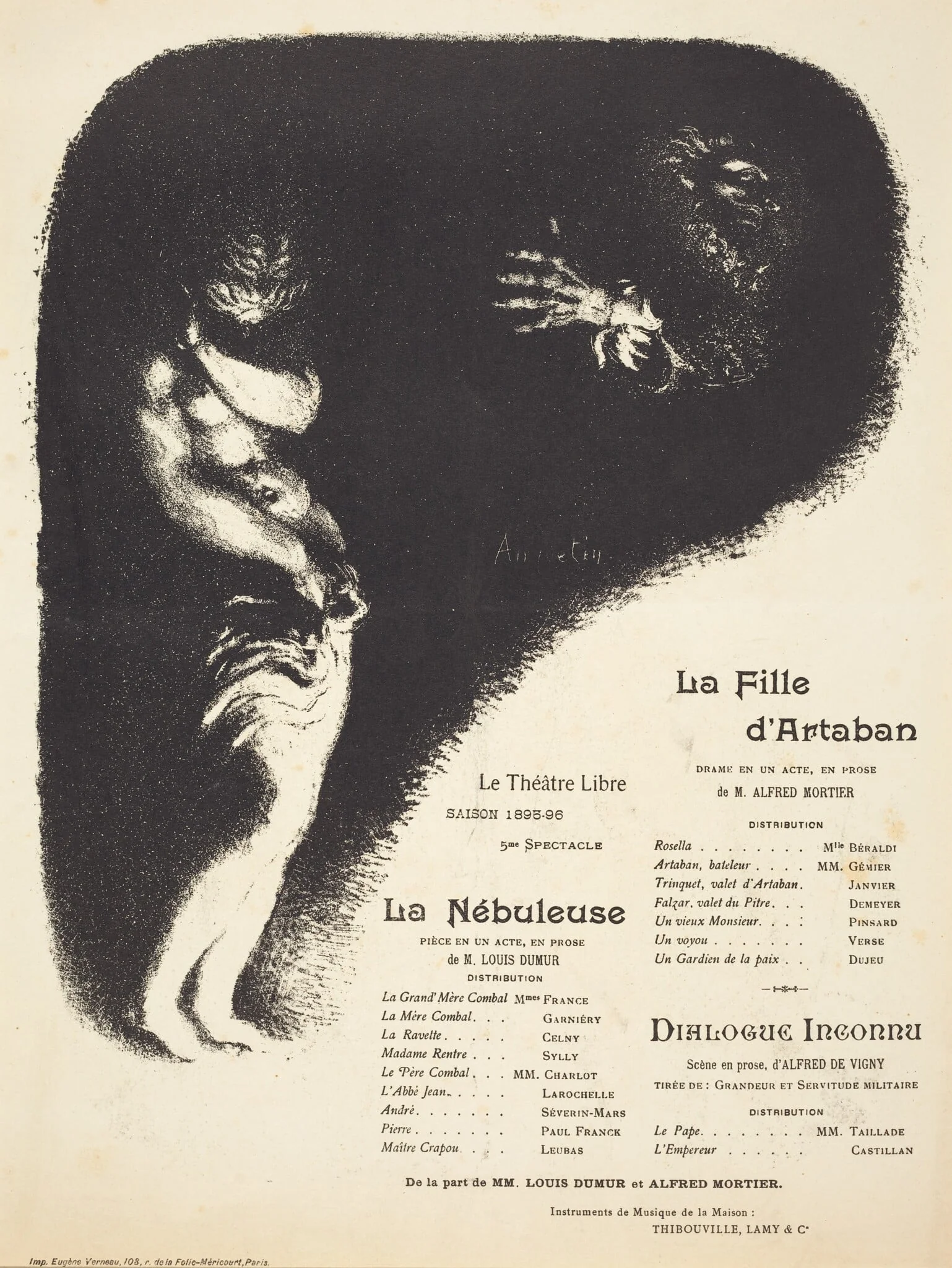 La Fille d'Artaban; La Nébuleuse; Dialogue inconnu, detail