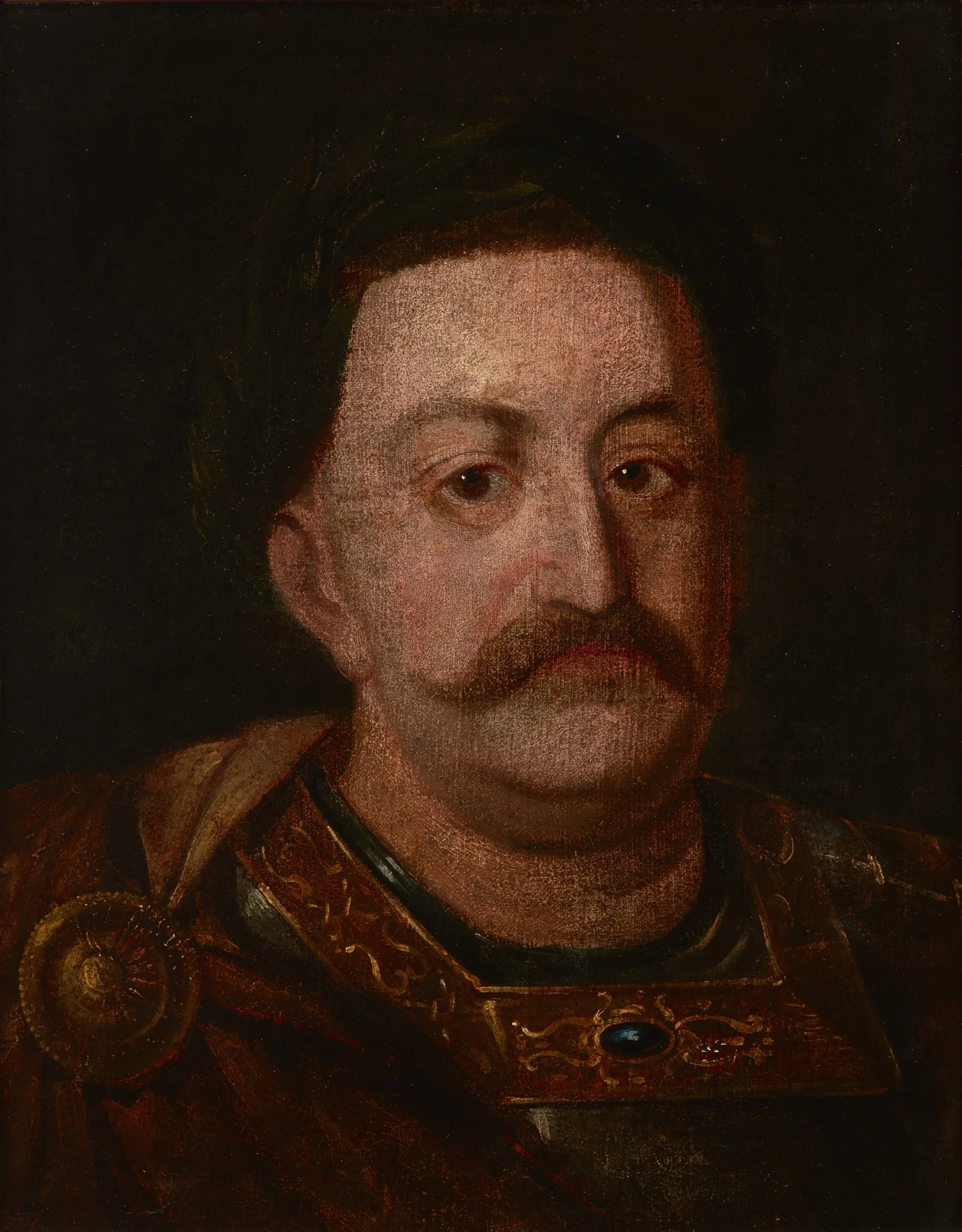 Portret Jana III Sobieskiego (1629-1696), króla Polski, detail